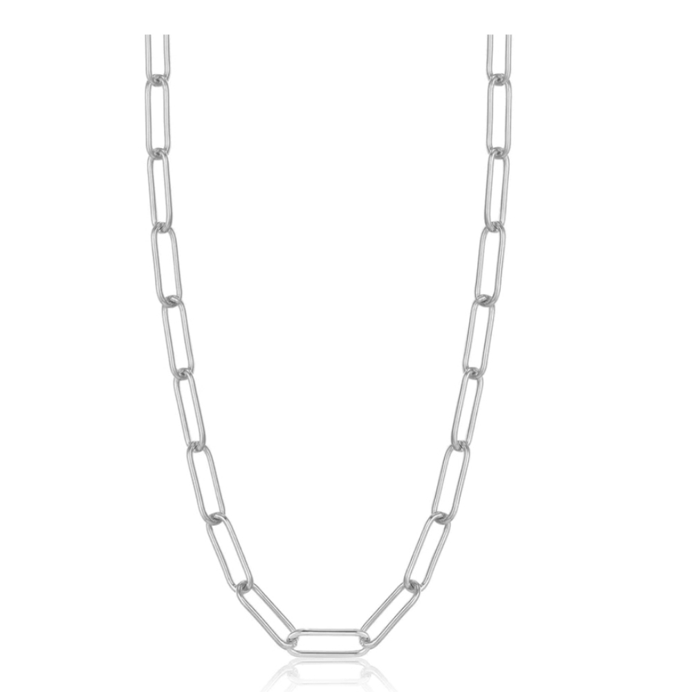 Ania Haie Silver Paperclip Chunky Chain Necklace New